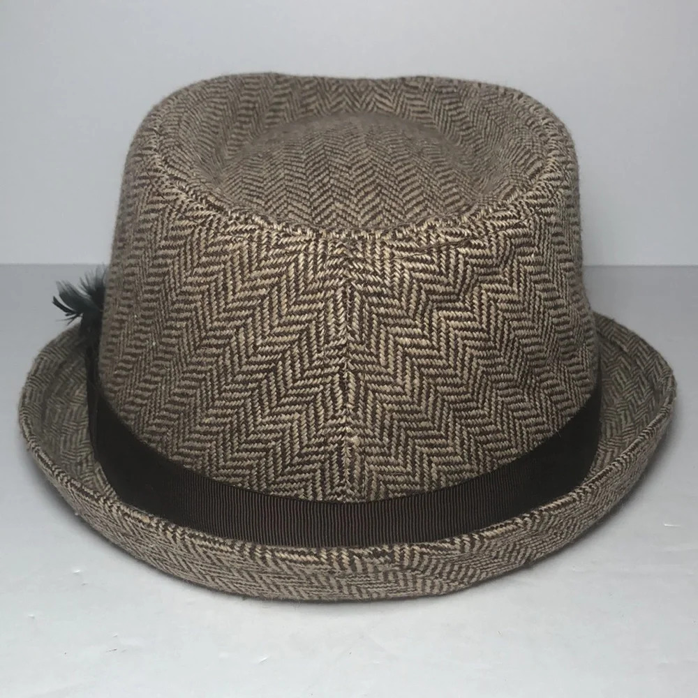 San Diego Hat Co. Men’s Herringbone Fedora Hat - Picture 3 of 10